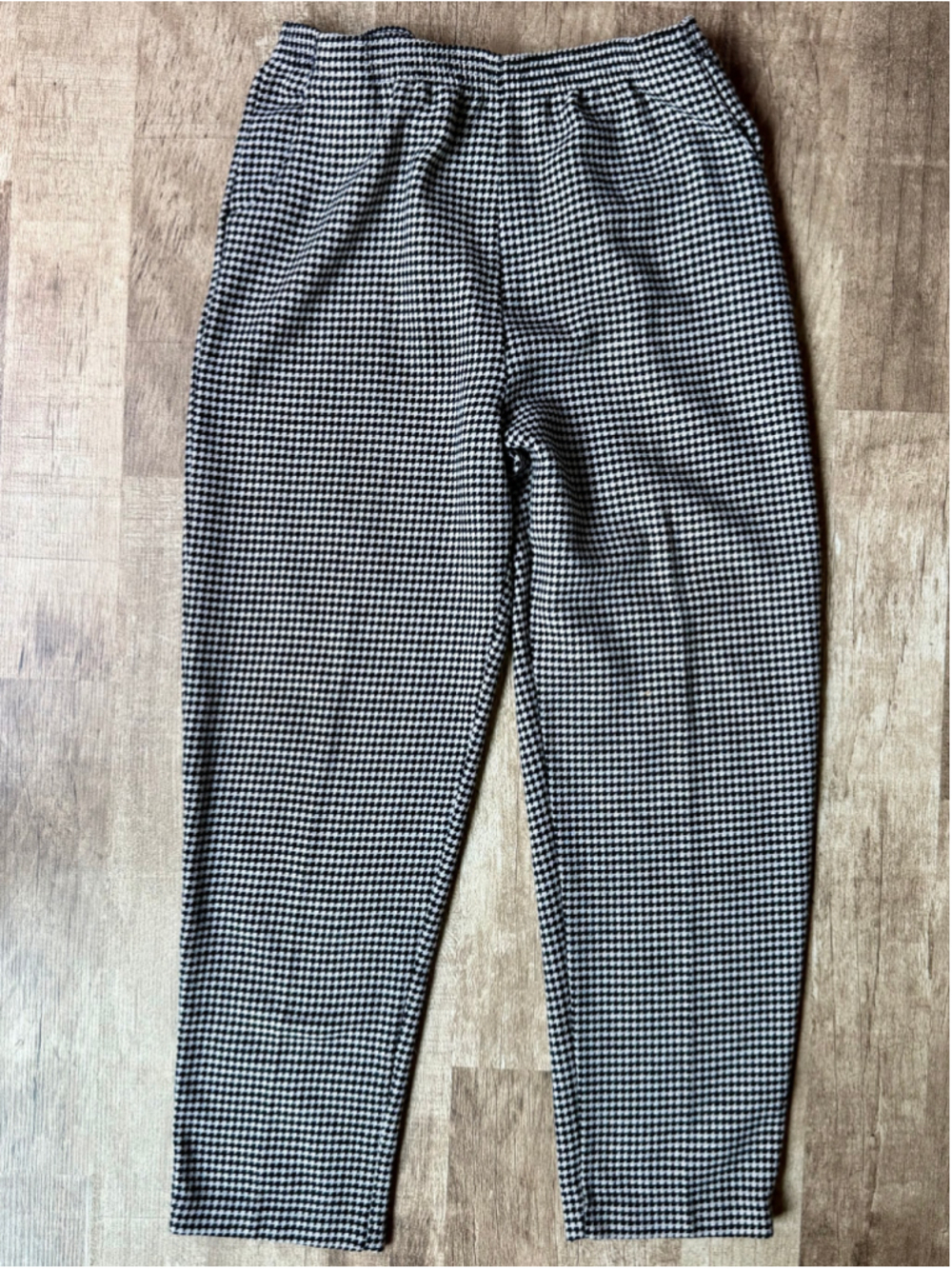 Vintage Separate Issue Made in USA Wool Blend Houndstooth Elastic Waist Pants 15